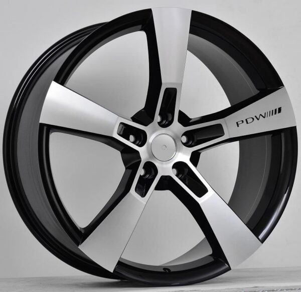 P28 Black machined face 10x22 5/130 ET45 CB71,6 60°