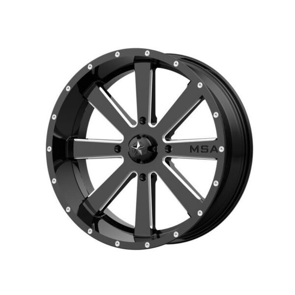 MA34 Gloss Black Milled 7x24 4/156 ET0 CB132,0 60°