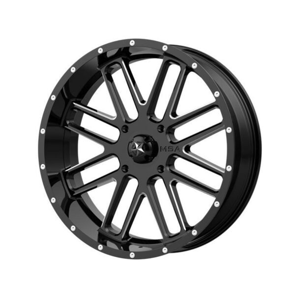MA35 Gloss Black Milled 7x22 4/156 ET0 CB132,0 60°
