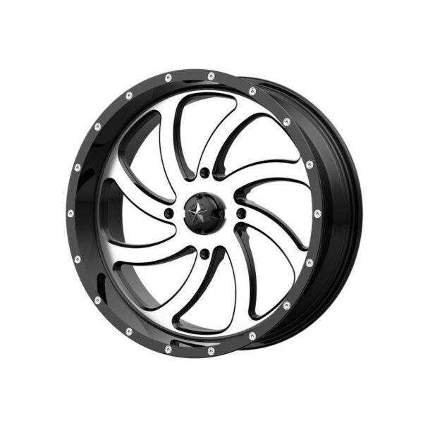 MA36 Machined Gloss Black 7x22 4/137 ET0 CB112,0 60°