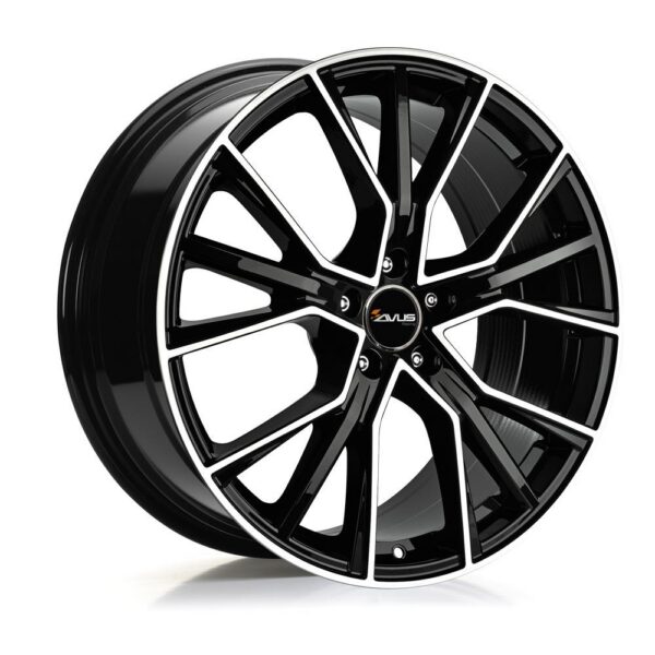AVUS AF18 Black Polished 8,5x20 5/112 ET32 CB66,6 Kulkona R13