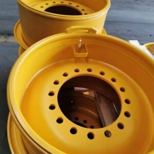 EM - fälg Komatsu Yellow 19,5x25 18/320 ET-70 CB265,0 /2.5 5P Komatsu W380 ink ventil(0344)