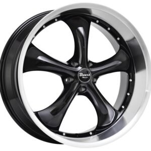 B818 Glossblack machined lip 8x17 5/120,65 ET0 CB74,1 60°