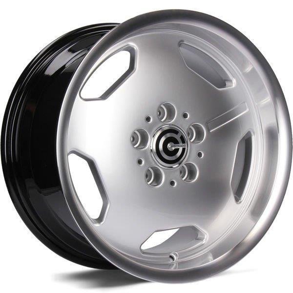 Retro Diamond Hyper Silver Lip Polished 9x17 5/112 ET35 CB66,5 60°