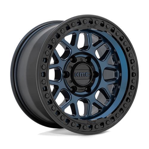 KM549 GRS MIDNIGHT BLUE W/ GLOSS BLACK LIP 9x17 6/135 ET18 CB87,1 60°