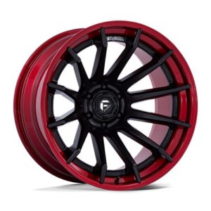 FC403 BURN MATTE BLACK W/ CANDY RED LIP 12x24 6/135 ET-44 CB87,1 60°
