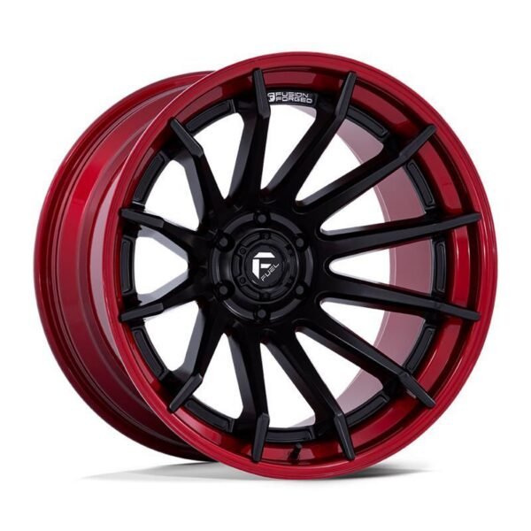 FC403 BURN MATTE BLACK W/ CANDY RED LIP 12x24 6/135 ET-44 CB87,1 60°