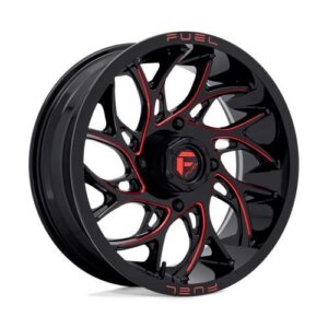 D779 RUNNER UTV GLOSS BLACK MILLED CANDY RED 7x22 4/137 ET0 CB110,1 60°