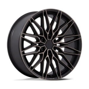 NC278 CALABRIA 6 MATTE BLACK MACHINED DARK TINT 10x24 6/135 ET30 CB87,1 60°