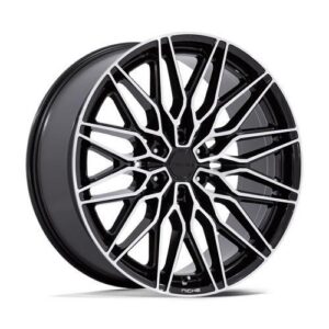 NC278 CALABRIA 6 GLOSS BLACK W/ MACHINED 10x24 6/139,7 ET20 CB106,1 60°