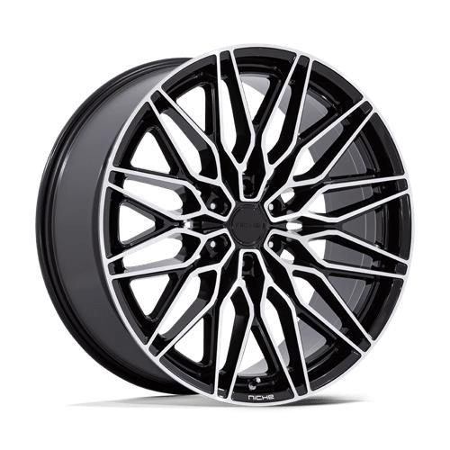 NC278 CALABRIA 6 GLOSS BLACK W/ MACHINED 10x24 6/139,7 ET20 CB106,1 60°