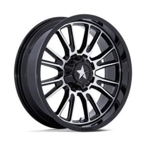 M51 THUNDERLIPS GLOSS BLACK MACHINED 7x24 4/137/156 ET0 CB110,1 60°