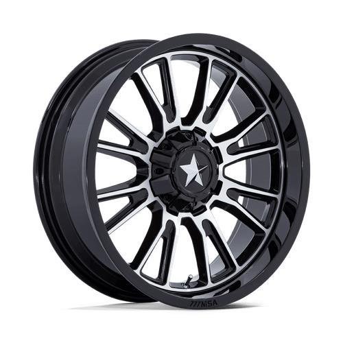M51 THUNDERLIPS GLOSS BLACK MACHINED 7x24 4/137/156 ET0 CB110,1 60°