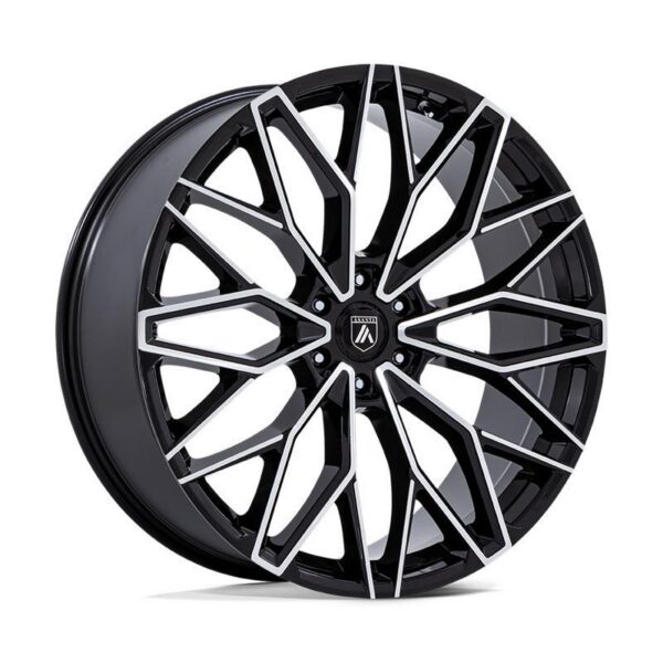 AB050 MOGUL 6 GLOSS BLACK W/ MACHINED FACE 10x26 6/135 ET30 CB87,1 60°