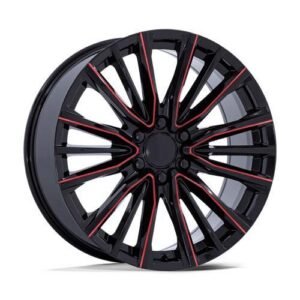 PR223 GLOSS BLACK MILLED RED 10x24 6/139,7 ET28 CB78,1 60°