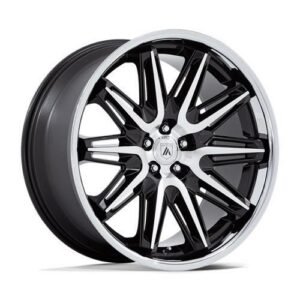 AB047 IMPERATOR GLOSS BLACK MACHINED W/ SS LIP 9x20 5/112 ET45 CB66,6 60°