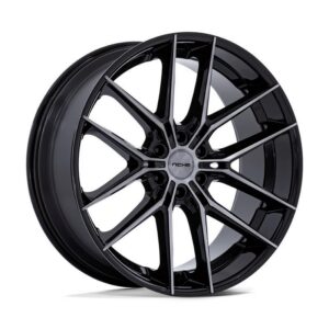 NC280 PRODIGY 6 GLOSS BLACK DARK TINTED CLEAR 10x26 6/135 ET25 CB87,1 60°