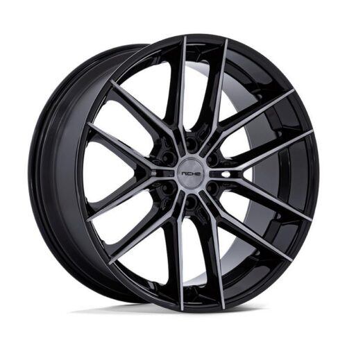 NC280 PRODIGY 6 GLOSS BLACK DARK TINTED CLEAR 10x26 6/135 ET25 CB87,1 60°