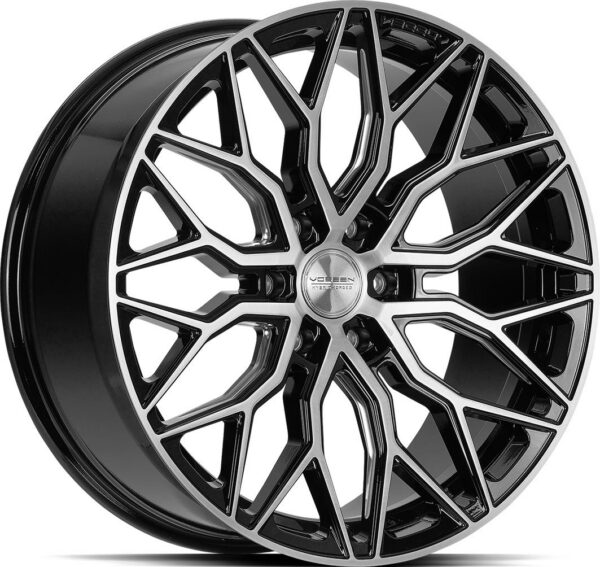 VOSSEN HF6.3 Brush Gloss Black 10x24 6/135 ET25 CB87,1 60°