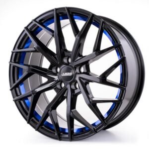 ABS 334 BLACK / BLUE STRIPE - skadad 8,5x19 5/120 ET38 CB74,1