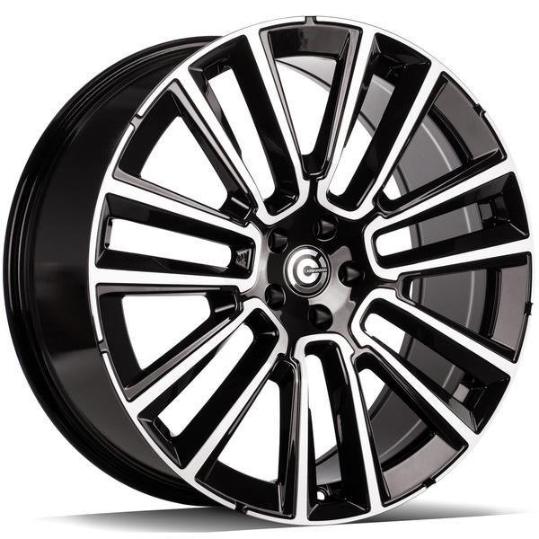 Knockout Black Front Polished 9x21 5/108 ET38 CB67,1 60°