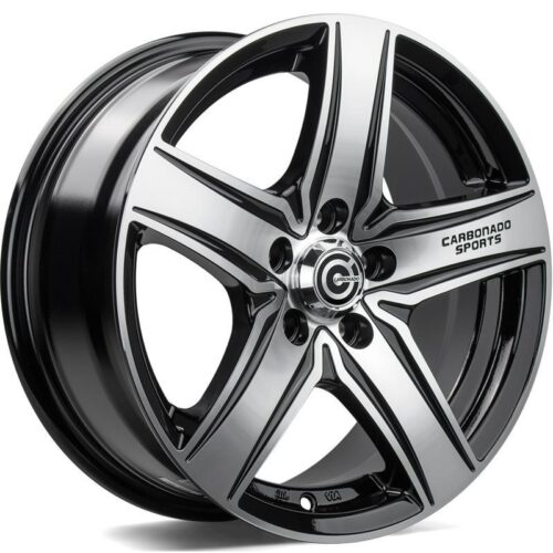 GTRSPORTS1 Black Front Polished 5,5x13 4/100/98 ET30 CB67.1 60°