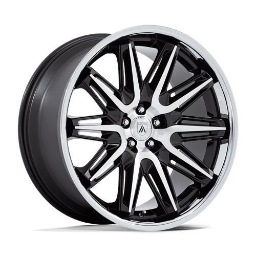 AB047 IMPERATOR GLOSS BLACK MACHINED W/ SS LIP 10,5x22 5/120 ET38 CB72.6 60°