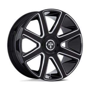 DC273 PULL GLOSS BLACK MILLED 9x24 5/115/120 ET38 CB74.1 60°