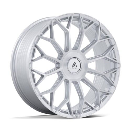 AB051 ENVOY GLOSS SILVER W/ BRUSHED FACE 10x24 5/112/120 ET35 CB74.1 60°