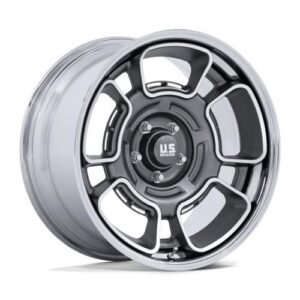 UC147 FLAGSTAFF ANTHRACIE W/ MACHINED FACE & CHROM 10,5x22 5/127 ET0 CB78.1 60°