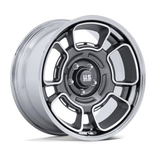 UC147 FLAGSTAFF ANTHRACIE W/ MACHINED FACE & CHROM 10,5x22 5/127 ET0 CB78.1 60°