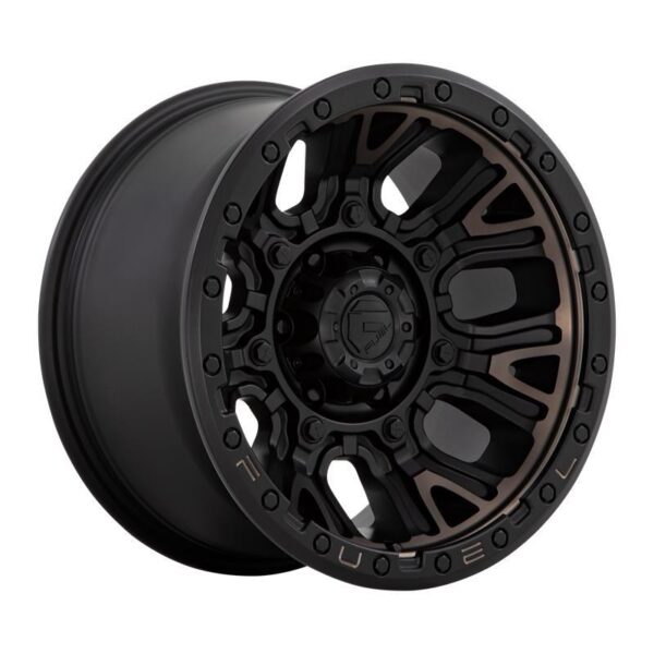 article_278294 D824 TRACTION MATTE BLACK W/ DOUBLE DARK TINT 9x17 6/120 ET1 CB67.1 60°