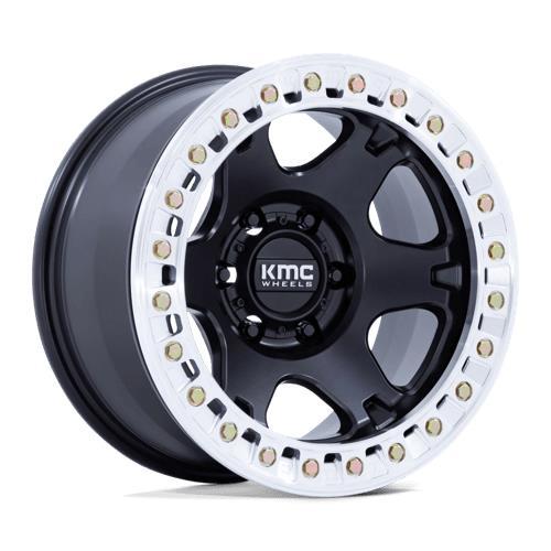 KM238 VI BEADLOCK SATIN BLACK W/ MACHINED RING 10x20 6/135 ET-48 CB87.1 60°