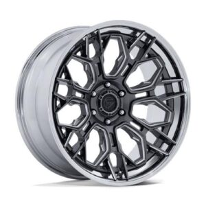 FC409 HIVE GLOSS GUNMETAL W/ CHROME LIP 10x22 6/135 ET-18 CB87.1 60°