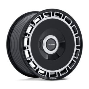 NC287 VENICE GLOSS BLACK W/ MACHINED FACE 10x24 5/112/120 ET35 CB74.1 60°
