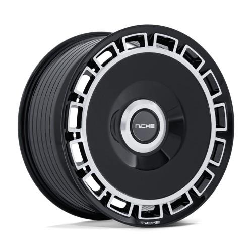 NC287 VENICE GLOSS BLACK W/ MACHINED FACE 10x24 5/130 ET20 CB84.1 60°