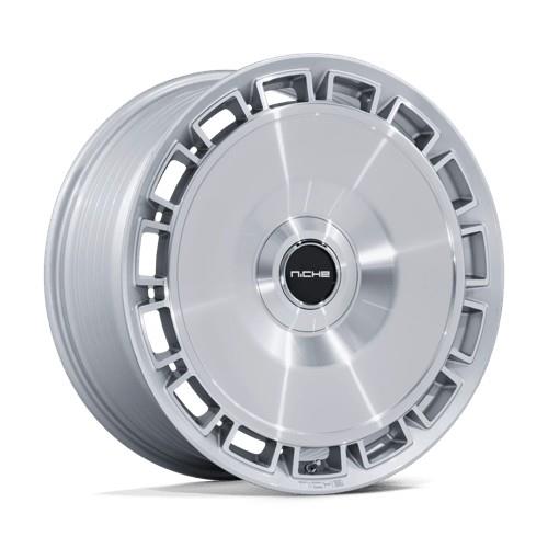 NC287 VENICE GLOSS SILVER W/ MACHINED FACE 10x24 5/130 ET20 CB84.1 60°